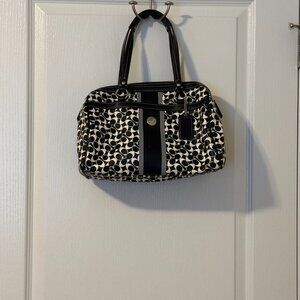 Coach Satchel - Black and White